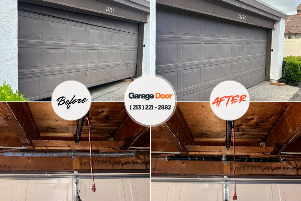 Before and after: garage door repair Naco, AZ